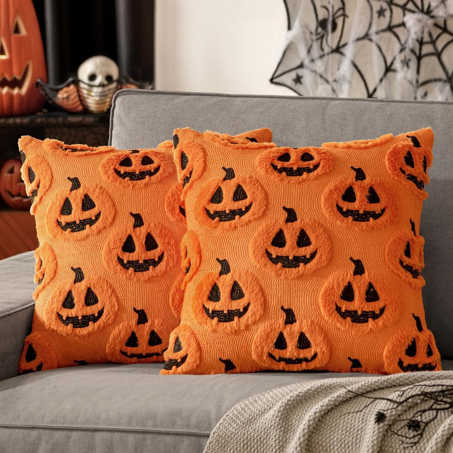 Pumpkin Velvet Pillow Covers — 2 Pack