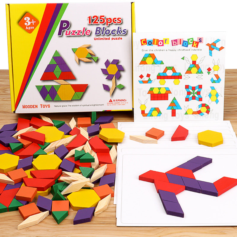 Tangram en Bois – Jeu de Logique & Créativité