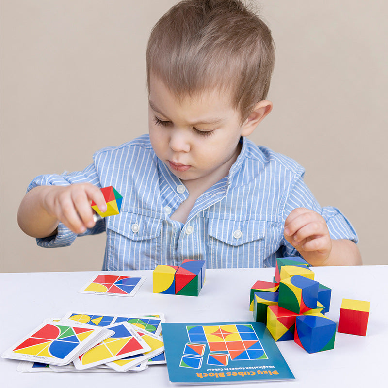 Puzzle Cube en Bois – Défi de Raisonnement Spatial