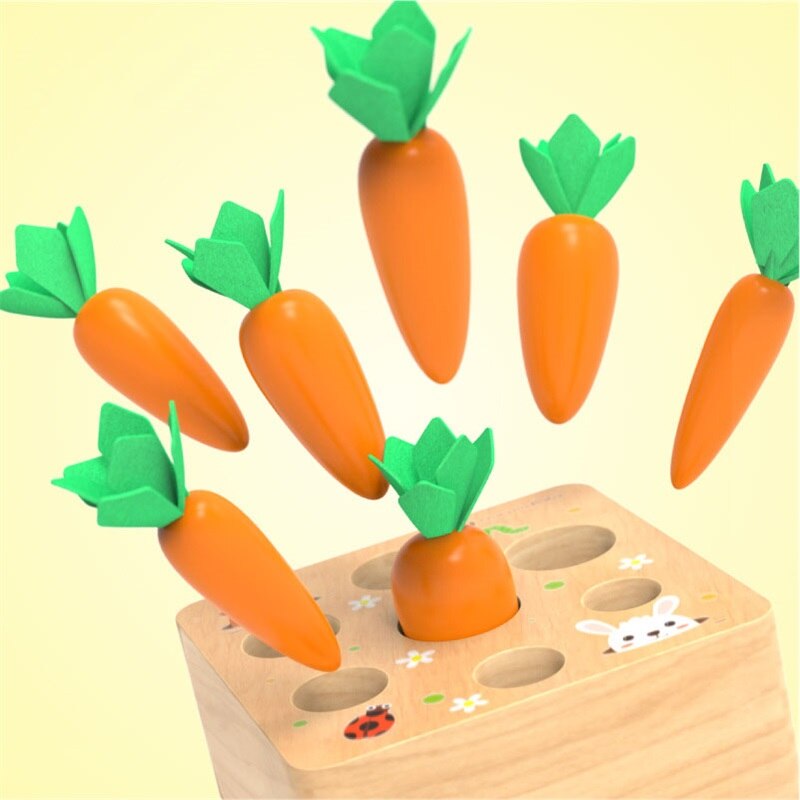 Jeu Montessori en Bois – Tri des Carottes
