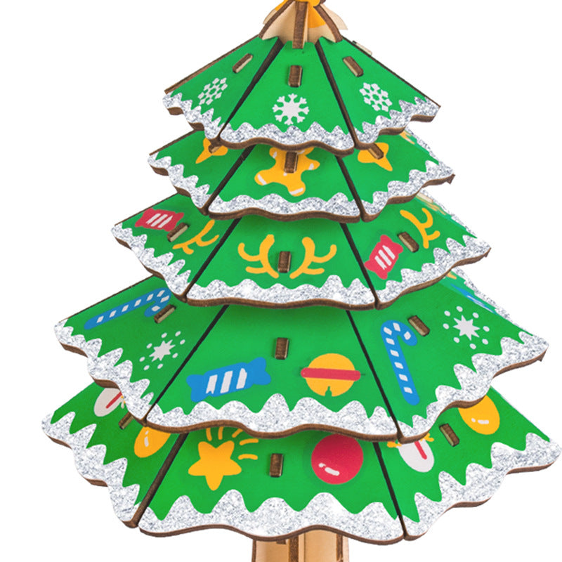 Puzzle 3D Sapin de Noël en Bois – Maquette à Construire 🎄