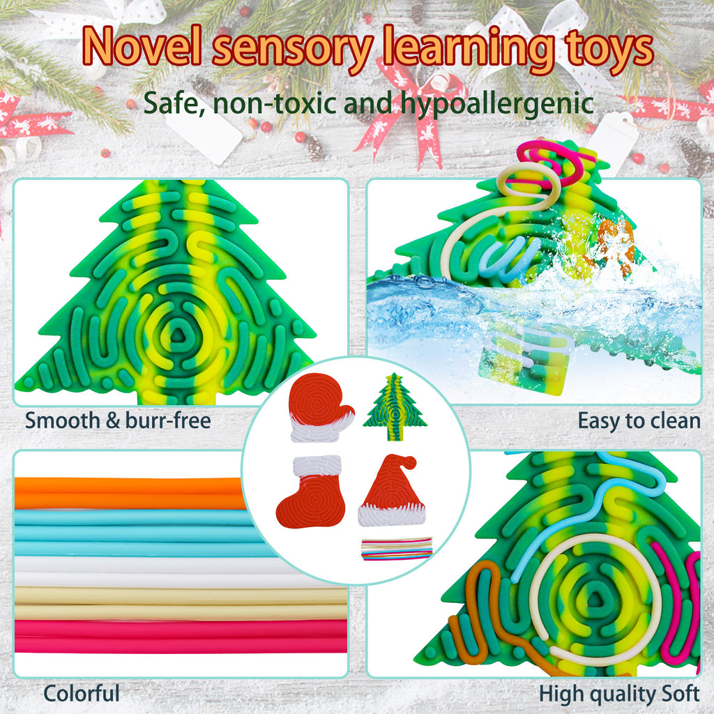 Puzzle Sensoriel de Noël en Silicone 🎄