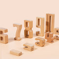 Blocs de Construction Montessori en Hêtre – Nombres