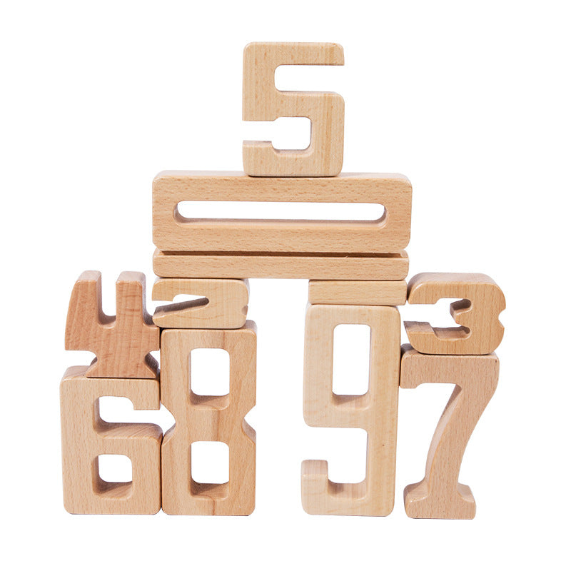 Blocs de Construction Montessori en Hêtre – Nombres