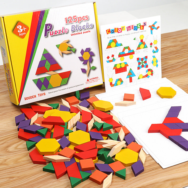Tangram en Bois – Jeu de Logique & Créativité