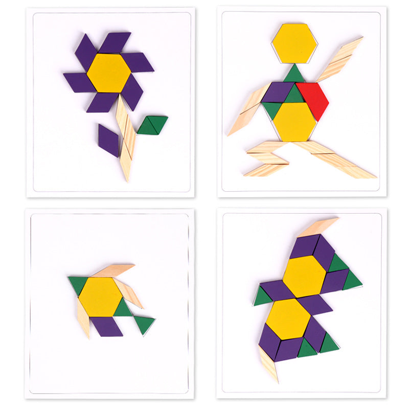 Tangram en Bois – Jeu de Logique & Créativité
