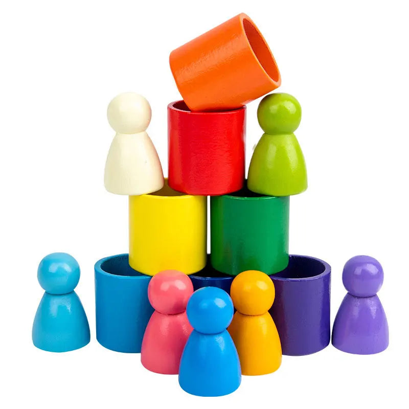Arc-en-Ciel en Bois – Jeu de Construction Créatif
