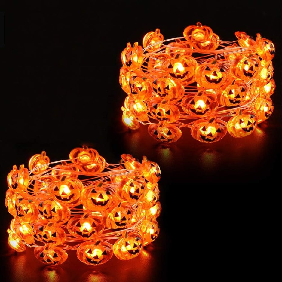 Pumpkin LED Garland — 2 × 40 LEDs — product image 1