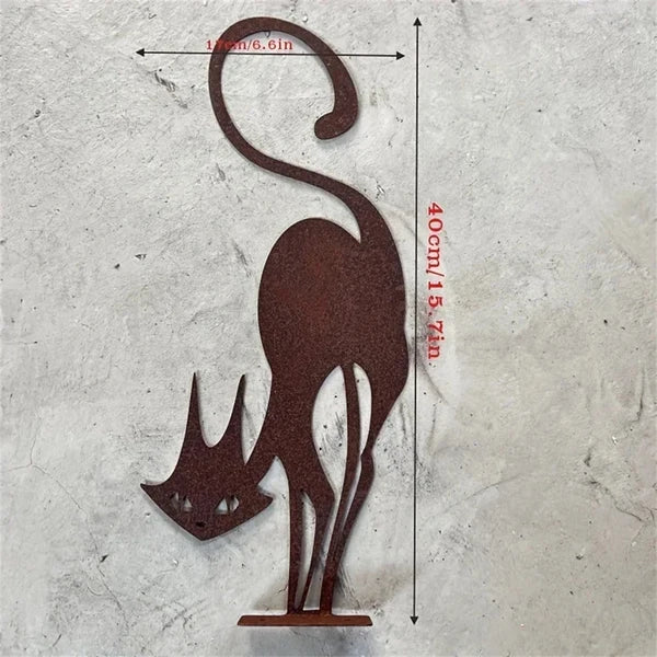 Gothic Black Cat — Metal Wall Art — product image 1