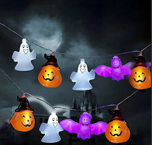Pumpkin & Bat Mix / Warm White — 10 Lights